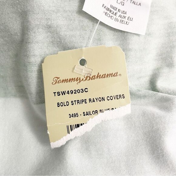 NWT Tommy Bahama Striped Maxi Dress Swim Coverup Blue Green White Size Large NEW - Picture 9 of 12